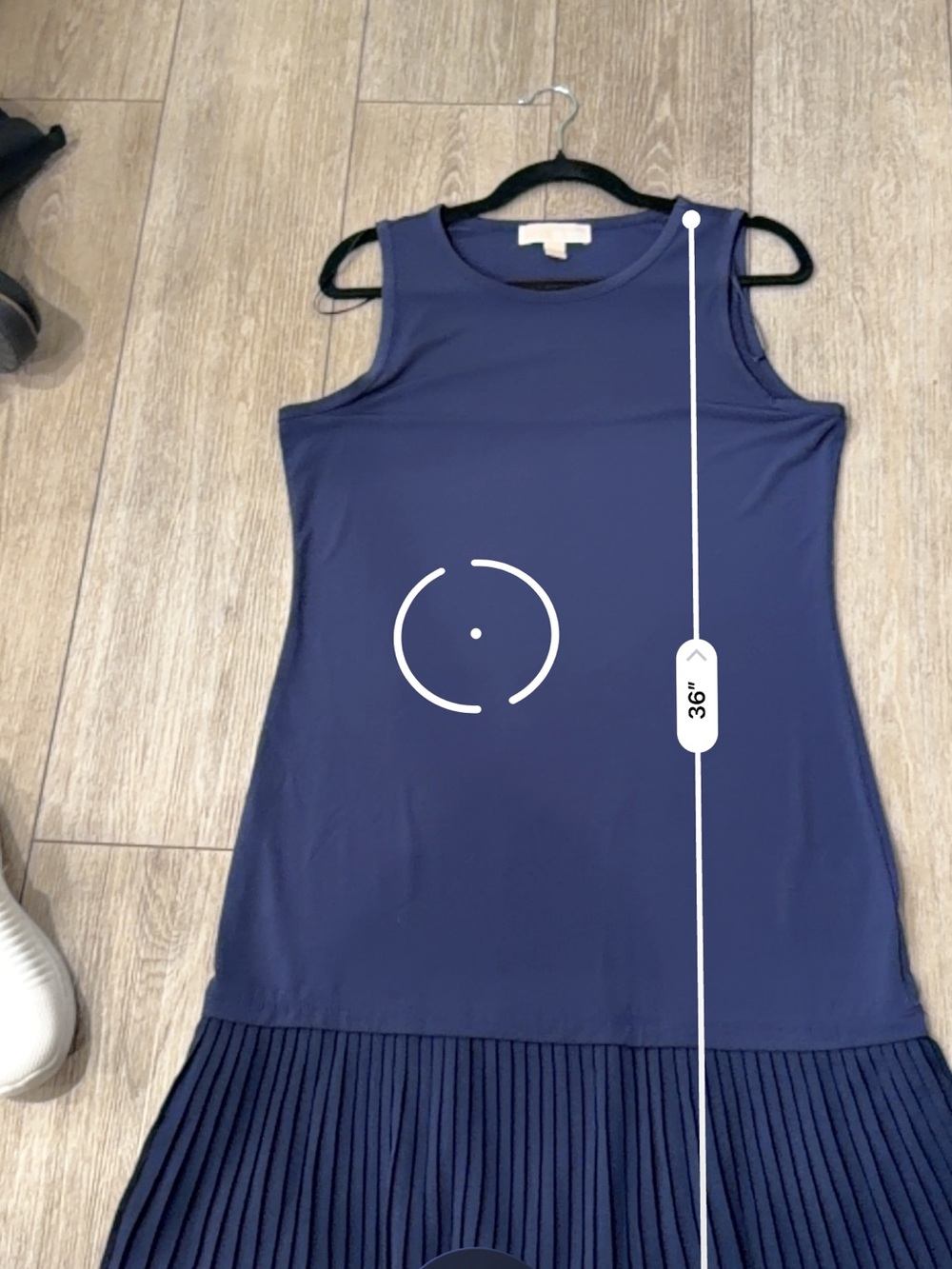 MICHAEL Michael Kors medium Navy Sleeveless Pleated-Hem Tank dress - Picture 7 of 7